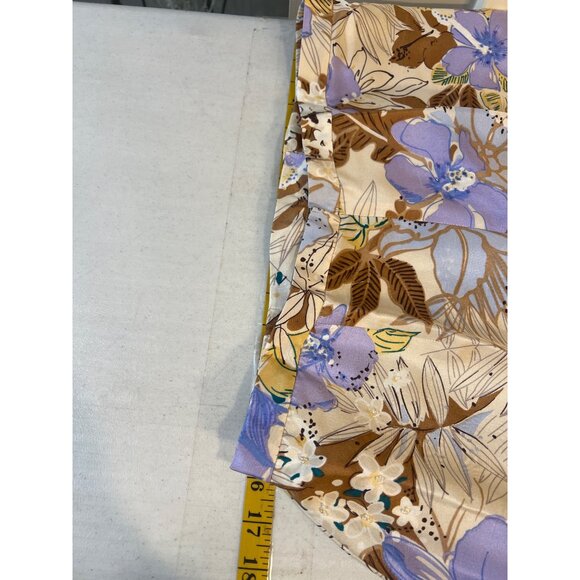 Adrianna Papell Lavender Silk Blouse & Floral Pants Set Size 16 - Picture 12 of 13